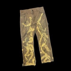Mustard Distressed Jeans